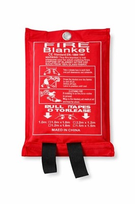 Fire blanket 1m x 1m in soft pouch – image 2