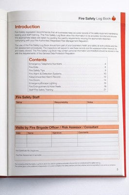 A4 fire safety log books pack of 10 – image 4