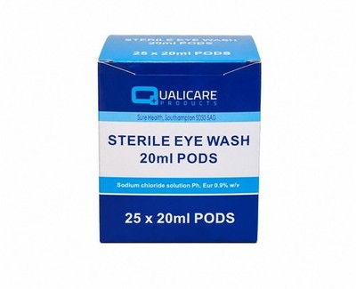 Qualicare sterile eye wash pods 20ml