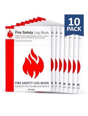 A4 fire safety log books pack of 10