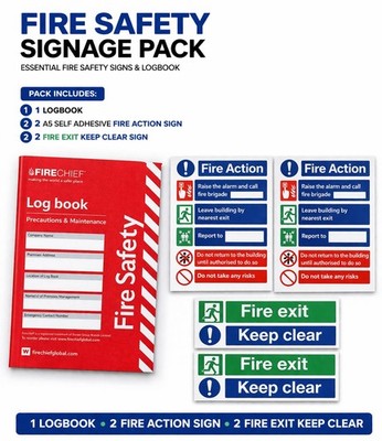Fire safety starter bundle with log book and signs – image 3