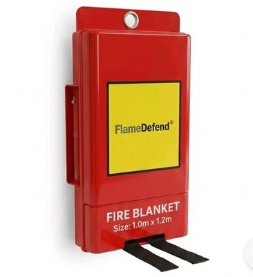 Fire Blanket 1m x 1.2m in rigid wall-mount case