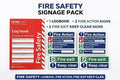 Fire safety starter bundle with log book and signs