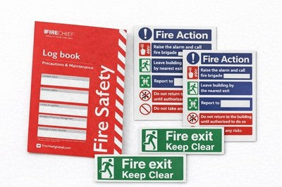 Fire safety starter bundle with log book and signs – image 2