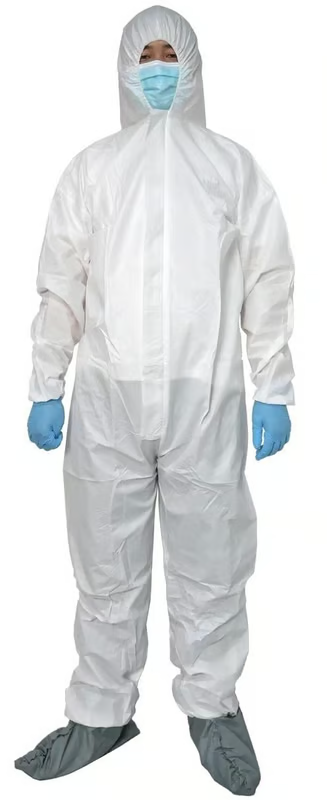 Disposable hooded Type 5/6 coverall