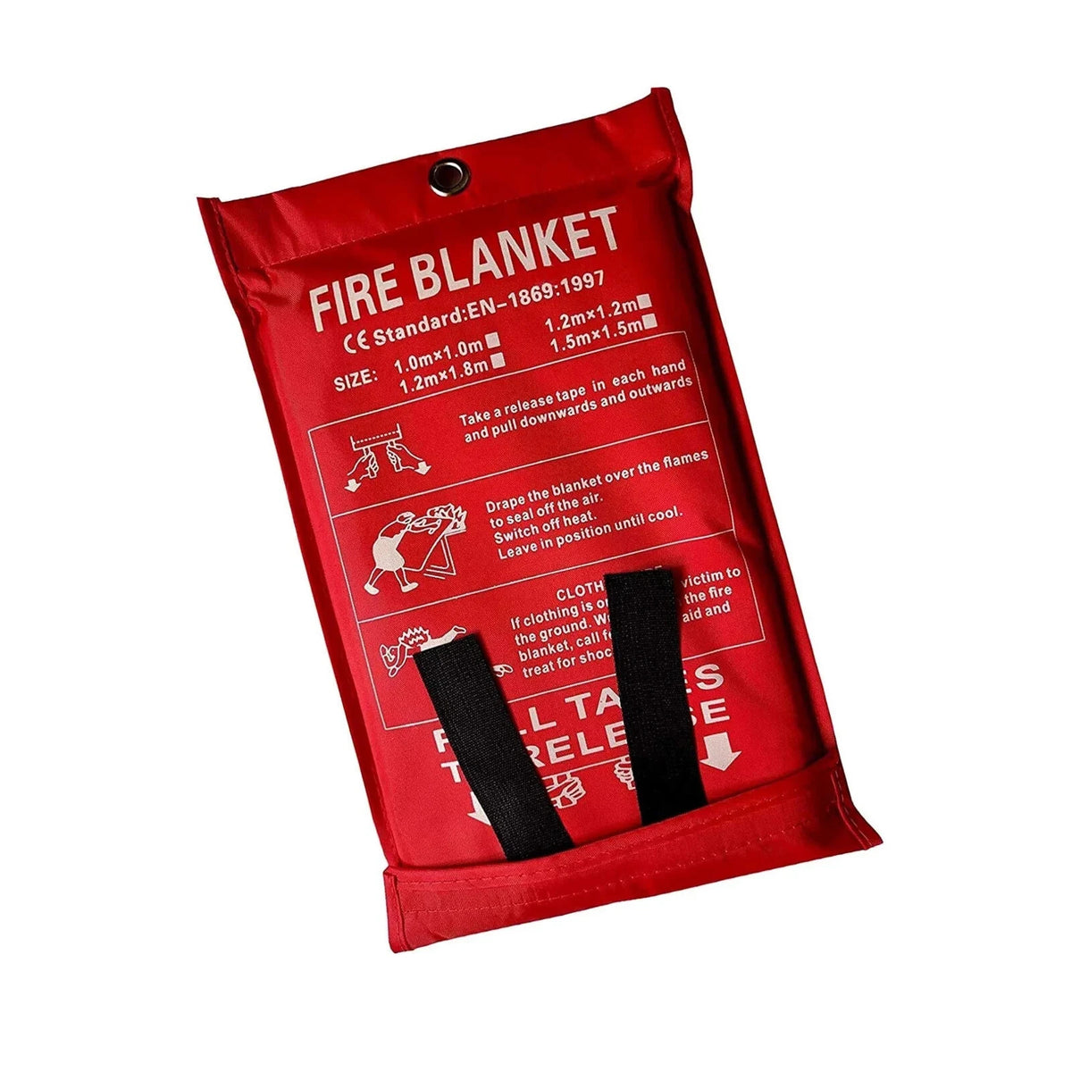 Fire blanket 1m x 1m in soft pouch