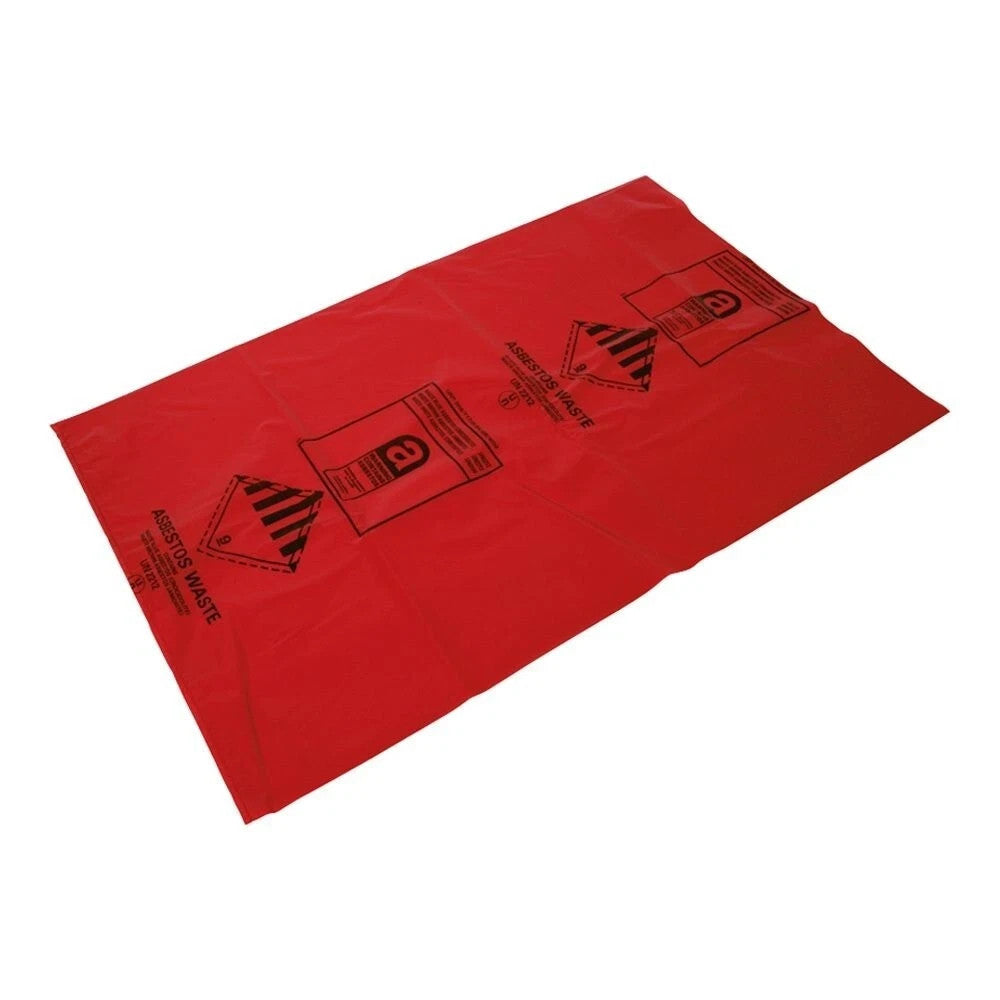 Red and clear asbestos waste bags – image 7