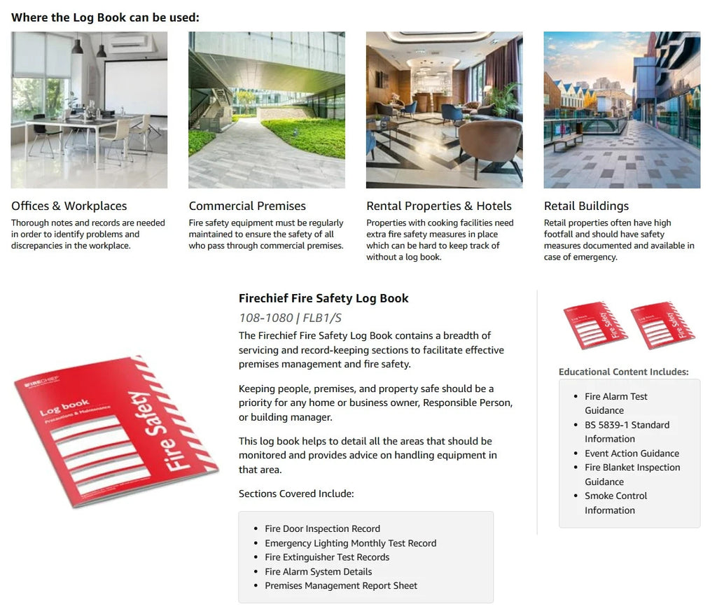Firechief A4 fire safety log book – image 7
