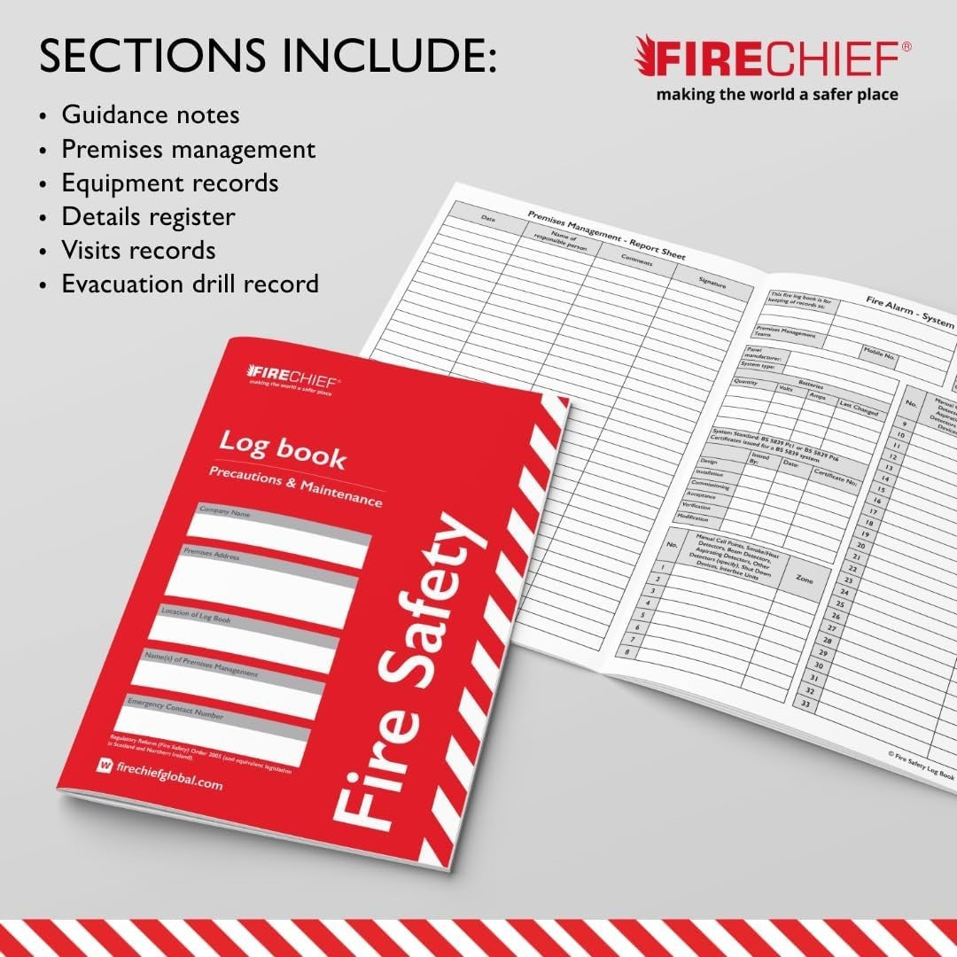 Firechief A4 fire safety log book – image 3
