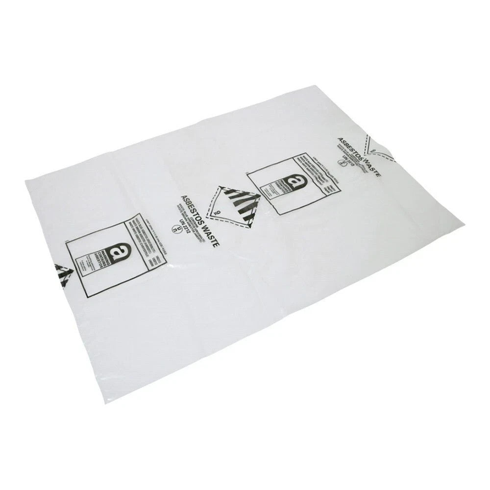 Red and clear asbestos waste bags – image 6